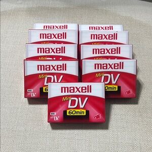 Maxell Mini DV 60min Tapes - Red